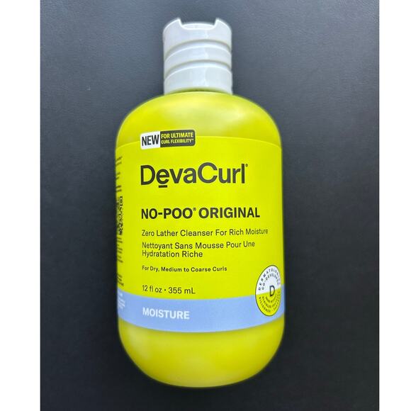 Devacurl NO-POO Original Zero Lather Cleanser, 12 Oz Deva Curl NEW SEALED - Picture 6 of 6